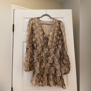 Snakeskin print dress